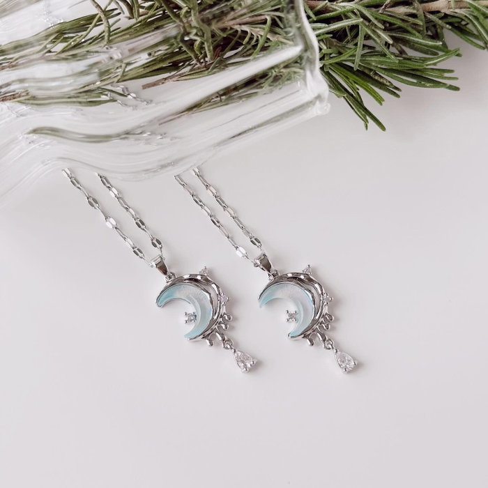 Heliophilia Silver Collar de Acero Plata y Aqua Heliophilia Silver Collar de Acero Plata y Aqua